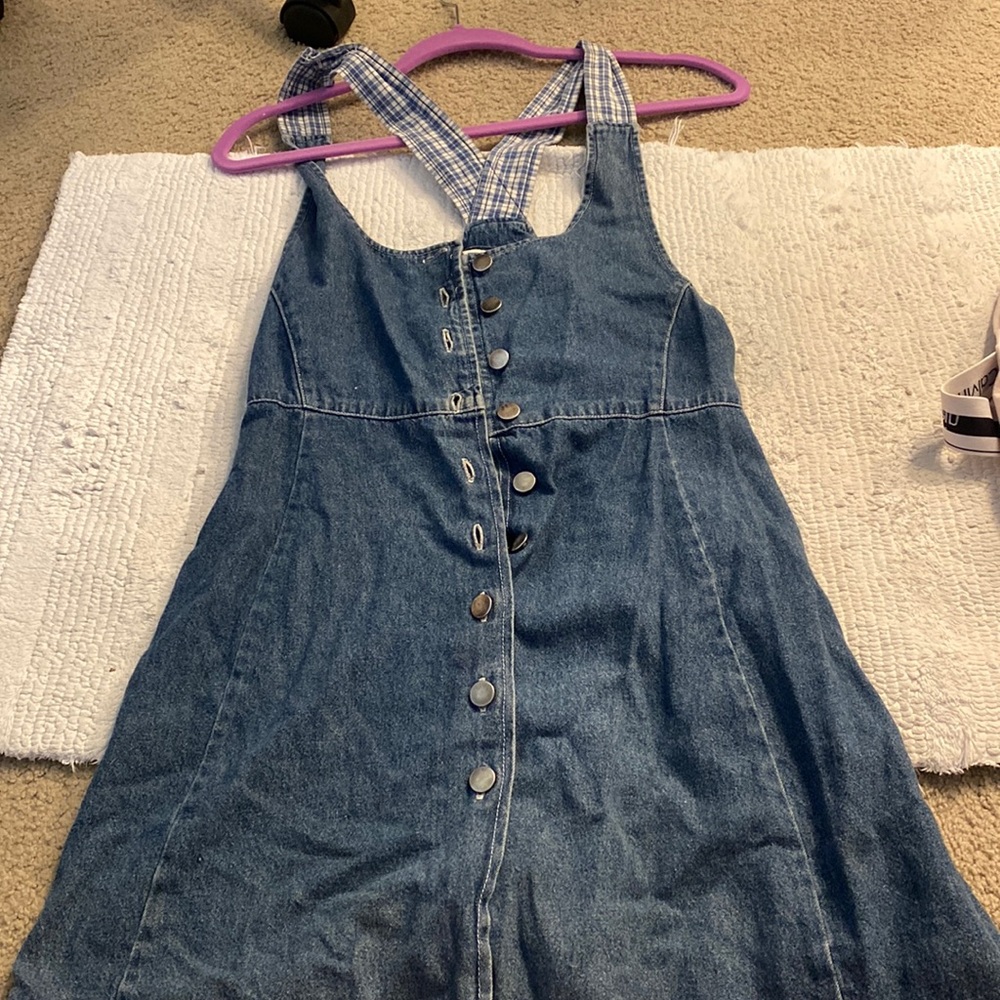 Jean button up dress